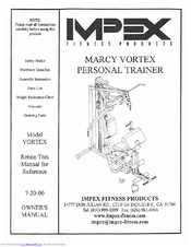 Impex MARCY VORTEX User Manual