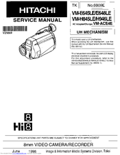 Hitachi VM-H845LE Service Manual