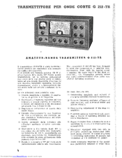 Geloso G 212-TR Manual
