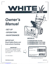 White 31AE6B6H590 Owner's Manual
