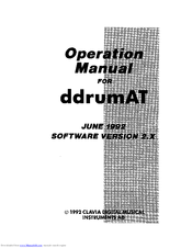 Clavia ddrumAT Operation Manual