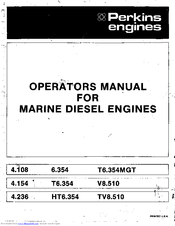 Perkins 4.154 Operator's Manual