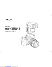 Ricoh Pentax AF540FGZ II Operating Manual
