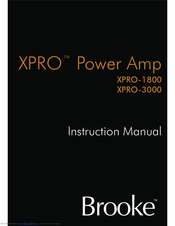 Brooke XPRO-3000 Instruction Manual