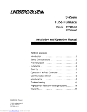 Lindberg/Blue STF55666C Installation And Operator's Manual