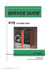 Genius KYE Systems SP-HF2000X Service Manual