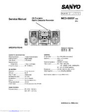 Sanyo MCD-S920FPA Service Manual