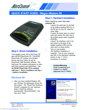 NetComm Mega-i-Modem 56 Quick Start Manual