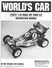 AE World's Car 6037 Instruction Manual