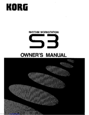 Korg S3 Owner's Manual