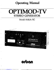 Orban Optimod-TV 8182A/SG Operating Manual