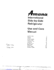 Amana SBDE520 Use And Care Manual