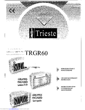 Trieste Lusso F19 Use And Maintenance Instructions