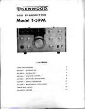 Kenwood T-599A User Manual