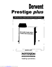 Potterton Derwent Prestige plus Installation, Operation & Maintenance Manual