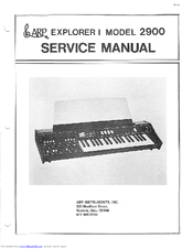 ARP Instruments EXPLORER I 2900 Service Manual