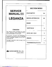 Daewoo Leganza Service Manual