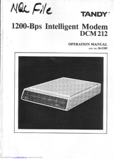 Tandy DCM212 Operation Manual