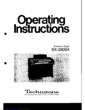 Technitone SX-2800A Operating Instructions Manual