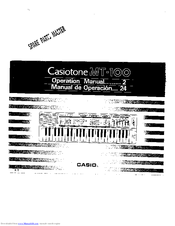 Casio Casiotone MT-100 Operation Manual