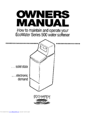 ecowater systems water softener 2500 manual