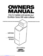 Ecowater 500 Series Owner's Manual