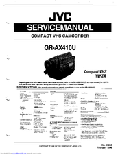JVC GR-AX410U Service Manual