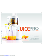 JuicePro ALI-VJP-R2 Installation & Operating Instructions Manual