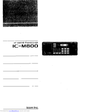 Icom IC-M800 Instruction Manual