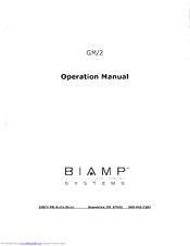 Biamp ADVANTAGE GM/2 Operation Manual