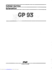 Hohner Symphonie GP93 Service Schematics