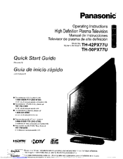 Panasonic Viera TH-50PX77U Operating Instructions Manual
