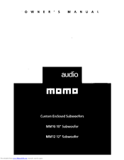 Polk Audio MM12 Owner's Manual