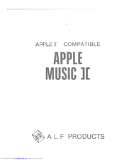 Alf Products Apple Music II Owner's Manual