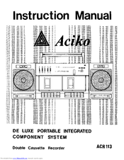 Aciko ACR 113 Instruction Manual
