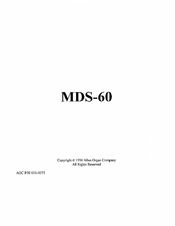 Allen Organ Company MDS-60 User Manual