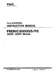 Fuji Electric FRENIC 5000 P5 Instruction Manual