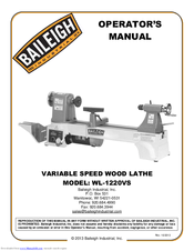 Baileigh WL-1220VS Operator's Manual