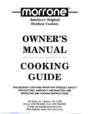 Morrone TKF-30C Owner's Manual And Cooking Manual