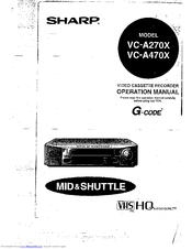 Sharp VC-A270X Operation Manual