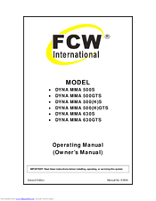 FCW DYNA MMA 500HGTS Operating Manual