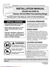 Maytag MER4351AGW Installation Manual
