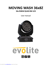 Evolite MOVING WASH 36x8Z User Manual