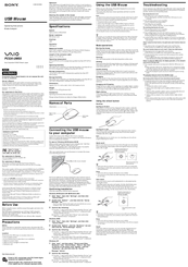 Sony pcga-ums5 Operating Instructions
