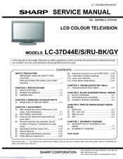 Sharp LC-37D44RU Service Manual