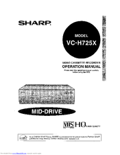 Sharp VC-H725X Operation Manual