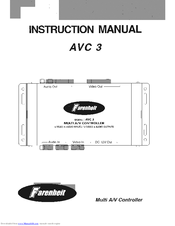 Farenheit AVC 3 Instruction Manual