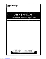 Smeg SA940CXA User's Manual For Operation And Installation