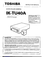 Toshiba IK-TU40A Instruction Manual