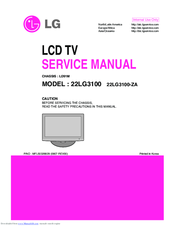 LG 22LG3100 Service Manual